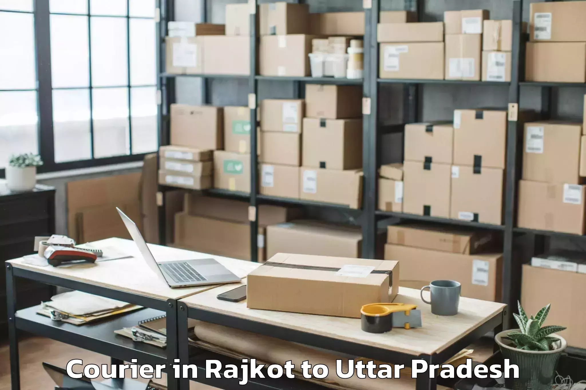 Comprehensive Rajkot to Umaro Mall Lucknow Courier